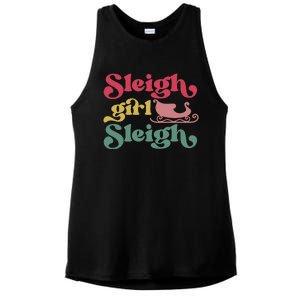 sleigh girl sleigh christmas  Ladies PosiCharge Tri-Blend Wicking Tank