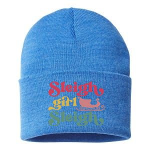 sleigh girl sleigh christmas  Sustainable Knit Beanie