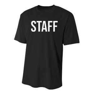 Staffer Gift Staff Double Sided Front And Back Youth Performance Sprint T-Shirt