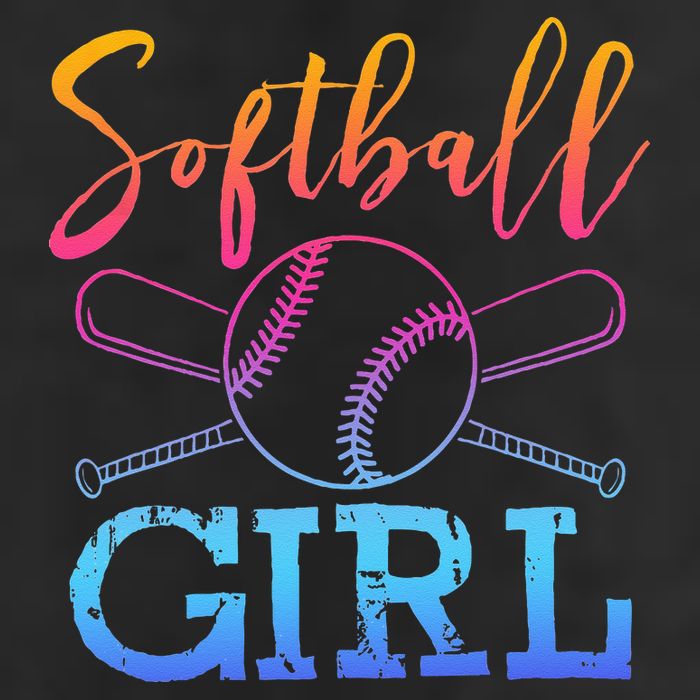 Softball Girls Softball Player Softball Girl 7 Panel Mesh Trucker Snapback Hat