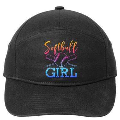 Softball Girls Softball Player Softball Girl 7-Panel Snapback Hat