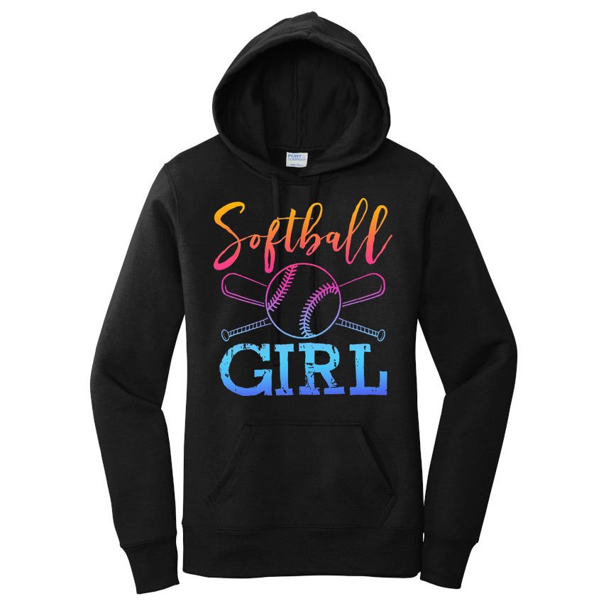 Softball Girls Softball Player Softball Girl Women's Pullover Hoodie