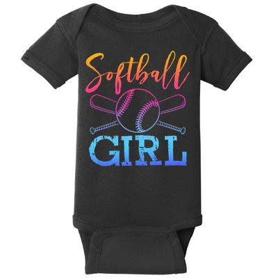 Softball Girls Softball Player Softball Girl Baby Bodysuit