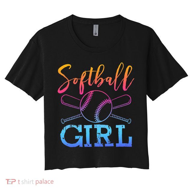 Softball Girls Softball Player Softball Girl Crop Top