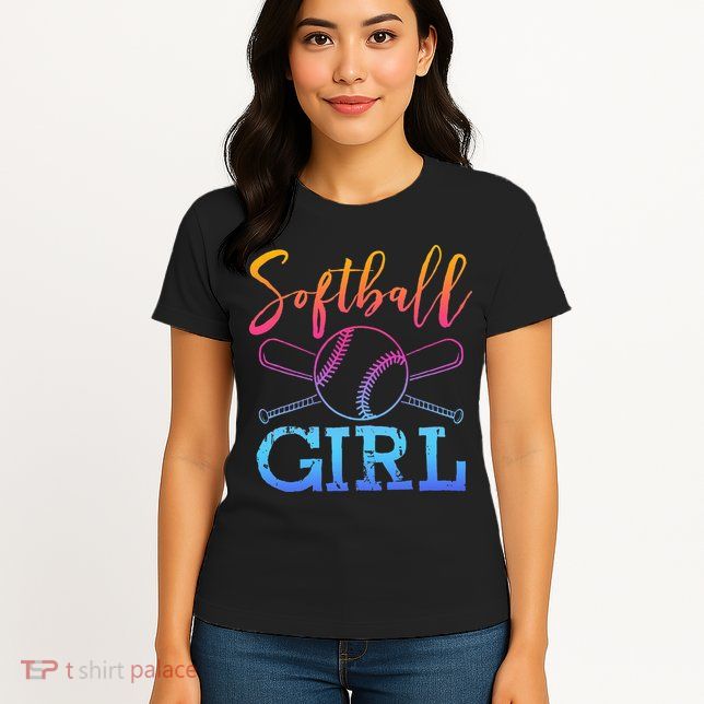Softball Girls Softball Player Softball Girl Womens T-Shirt