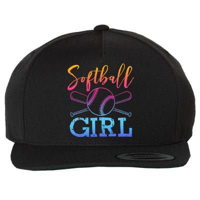 Softball Girls Softball Player Softball Girl Wool Snapback Cap
