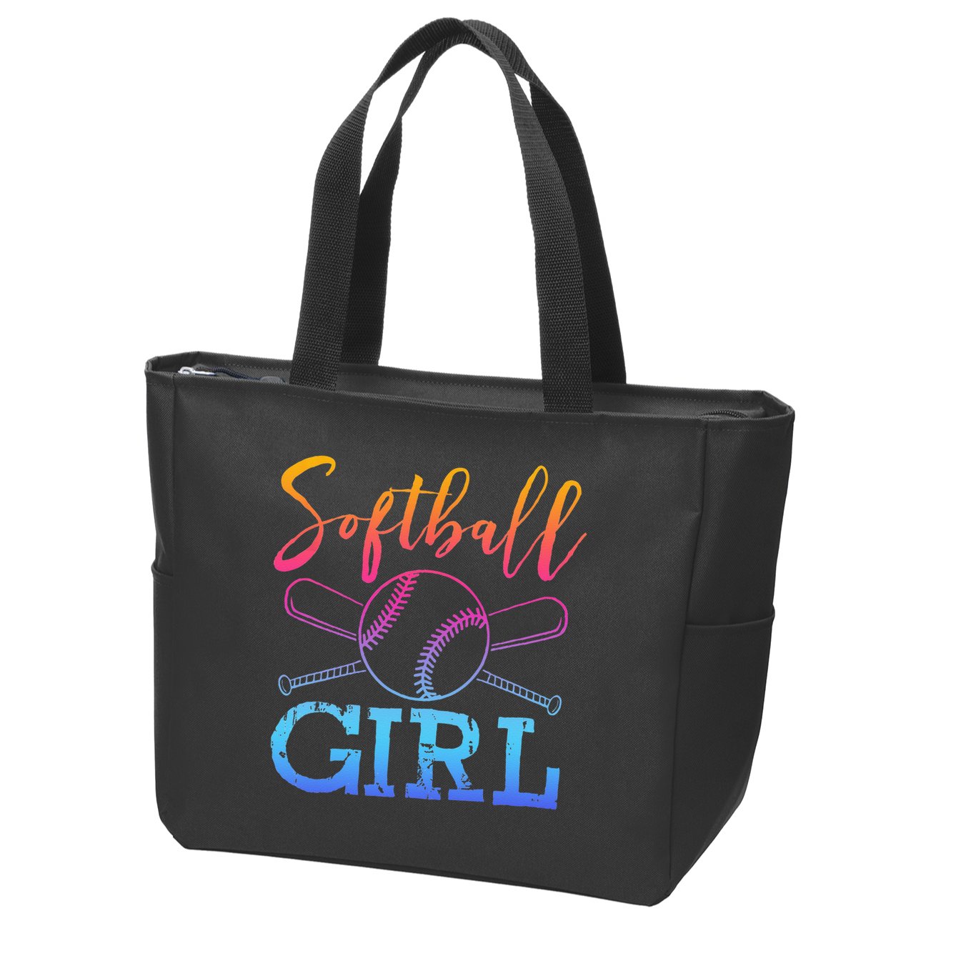 Softball Girls Softball Player Softball Girl Zip Tote Bag