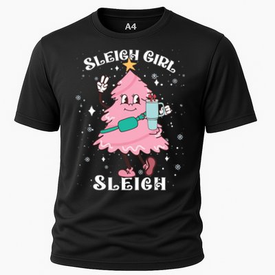 Sleigh Girl Sleigh Reindeer Christmas Retro Xmas Pjs Holiday Cooling Performance Crew T-Shirt