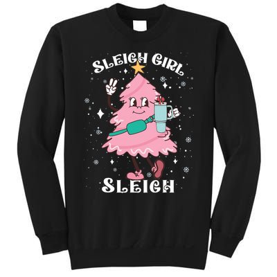 Sleigh Girl Sleigh Reindeer Christmas Retro Xmas Pjs Holiday Sweatshirt