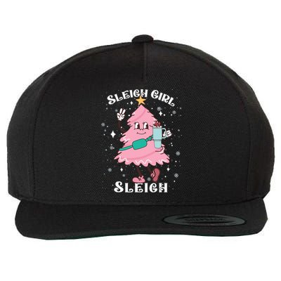 Sleigh Girl Sleigh Reindeer Christmas Retro Xmas Pjs Holiday Wool Snapback Cap