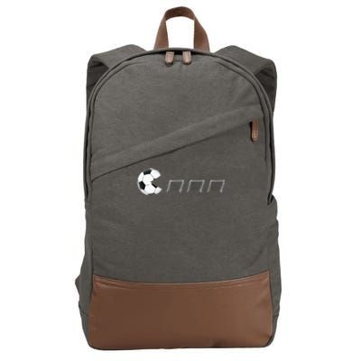 Soccer Goals Cotton Canvas Backpack