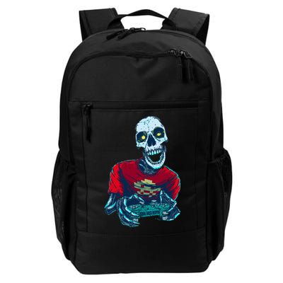 Scary Gamer Skeleton Playing Video Games Graphic Backpack