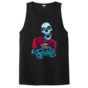 Scary Gamer Skeleton Playing Video Games Graphic PosiCharge Competitor Tank