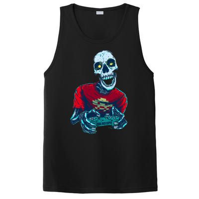 Scary Gamer Skeleton Playing Video Games Graphic PosiCharge Competitor Tank