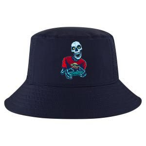 Scary Gamer Skeleton Playing Video Games Graphic Cool Comfort Performance Bucket Hat