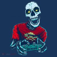 Scary Gamer Skeleton Playing Video Games Graphic Tall T-Shirt