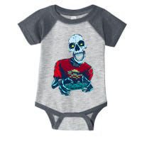 Scary Gamer Skeleton Playing Video Games Graphic Infant Baby Jersey Bodysuit