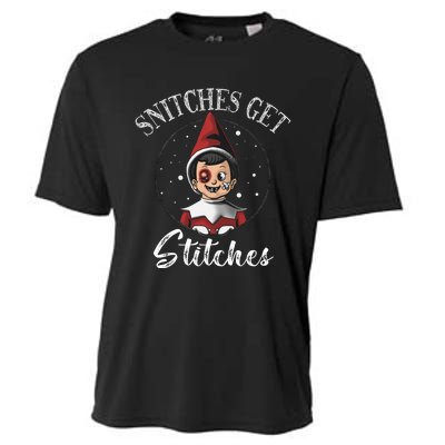 Snitches Get Stitches The Elf Xmas Christmas Cooling Performance Crew T-Shirt