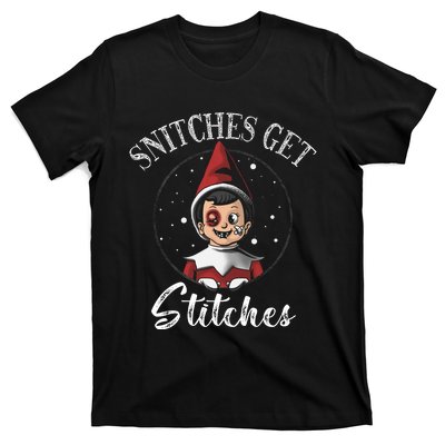 Snitches Get Stitches The Elf Xmas Christmas T-Shirt