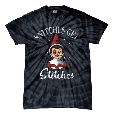 Snitches Get Stitches The Elf Xmas Christmas Tie-Dye T-Shirt