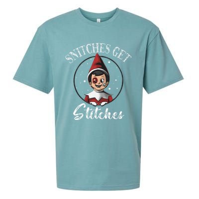 Snitches Get Stitches The Elf Xmas Christmas Sueded Cloud Jersey T-Shirt