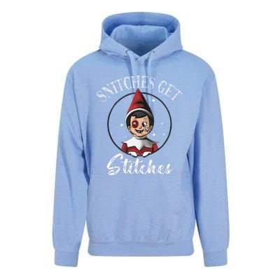 Snitches Get Stitches The Elf Xmas Christmas Unisex Surf Hoodie