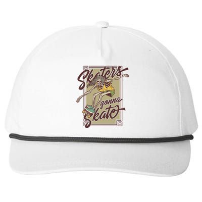 Skaters Gonna Skate Snapback Five-Panel Rope Hat