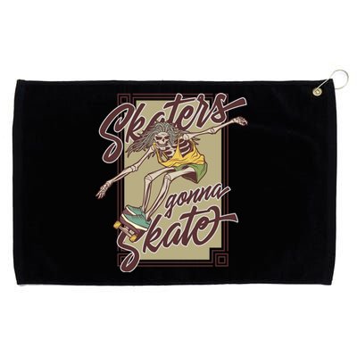 Skaters Gonna Skate Grommeted Golf Towel