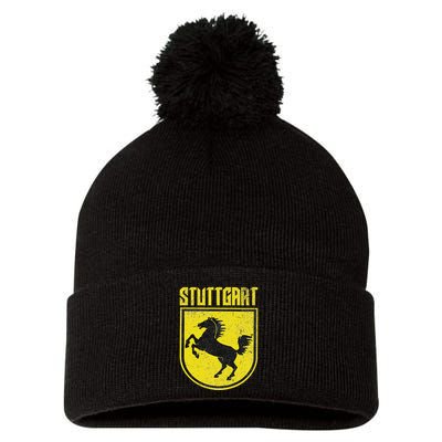 Stuttgart Germany Pom Pom 12in Knit Beanie