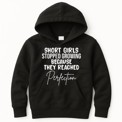 Short Girls Stopped Growing Perfection Kids Hoodie