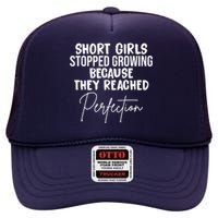 Short Girls Stopped Growing Perfection High Crown Mesh Back Trucker Hat