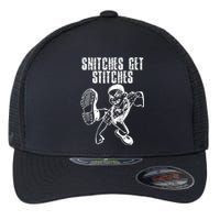 Snitches Get Stitches Flexfit Unipanel Trucker Cap