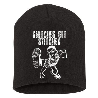 Snitches Get Stitches Short Acrylic Beanie