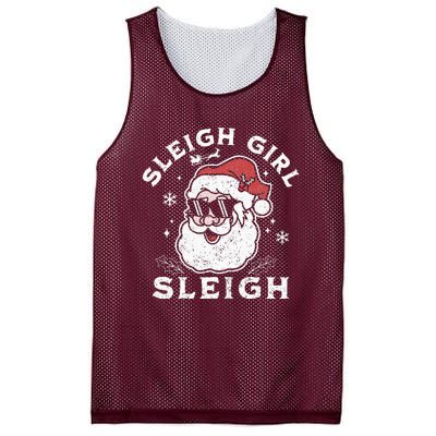 Sleigh Girl Sleigh Slay Girl Slay Funny Santa Claus Xmas Mesh Reversible Basketball Jersey Tank