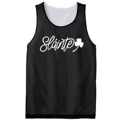 Slainte Green St Patricks Day Design Irish Gaelic Cheers Mesh Reversible Basketball Jersey Tank