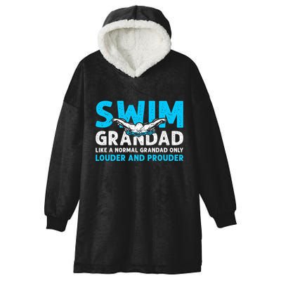 Swim Grandad Swimming Grandad Hooded Wearable Blanket