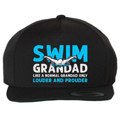 Swim Grandad Swimming Grandad Wool Snapback Cap