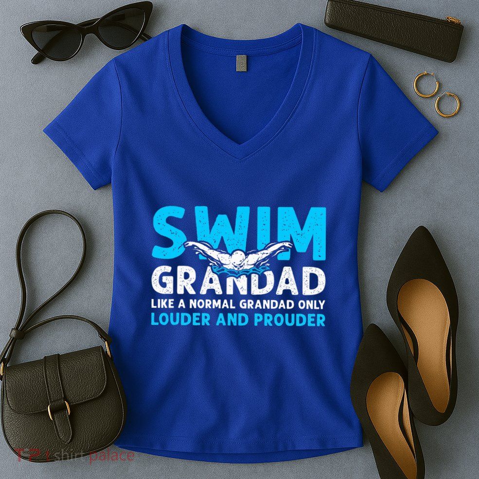 Swim Grandad Swimming Grandad Women's V-Neck T-Shirt