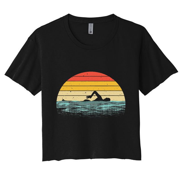 Swimming Gift Swimmer Swim Coach Crop Top