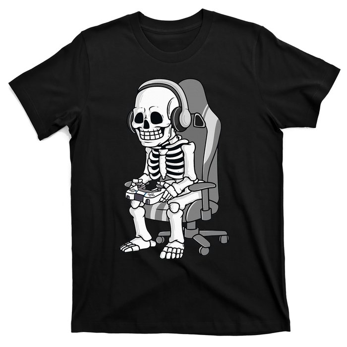 Spooky Gaming Skeleton Costume T-Shirt