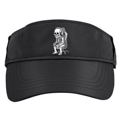 Spooky Gaming Skeleton Costume Adult Drive Performance Visor