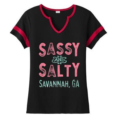 Savannah Georgia Sassy Souvenir Ladies Halftime Notch Neck Tee