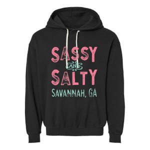 Savannah Georgia Sassy Souvenir Garment-Dyed Fleece Hoodie