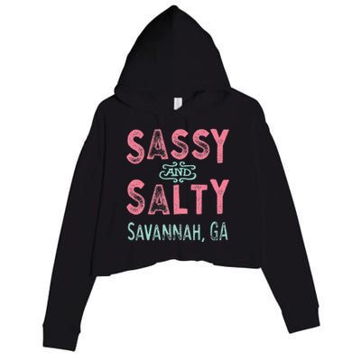 Savannah Georgia Sassy Souvenir Crop Fleece Hoodie