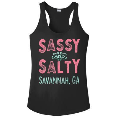 Savannah Georgia Sassy Souvenir Ladies PosiCharge Competitor Racerback Tank