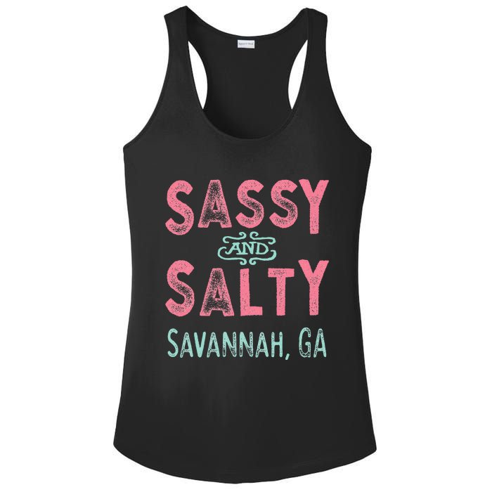 Savannah Georgia Sassy Souvenir Ladies PosiCharge Competitor Racerback Tank