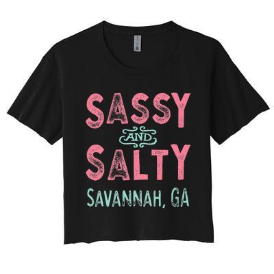 Savannah Georgia Sassy Souvenir Women's Crop Top Tee