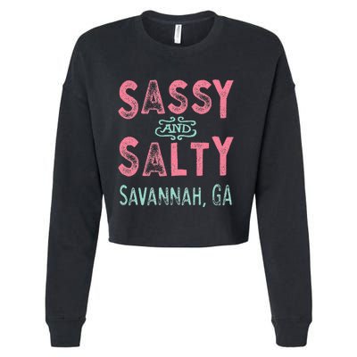 Savannah Georgia Sassy Souvenir Cropped Pullover Crew