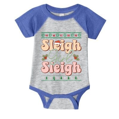 Sleigh Girl Sleigh Christmas Ugly Sweater Infant Baby Jersey Bodysuit