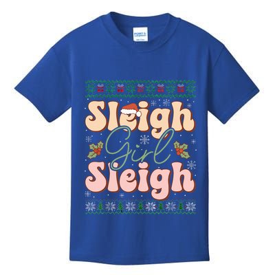 Sleigh Girl Sleigh Christmas Ugly Sweater Kids T-Shirt